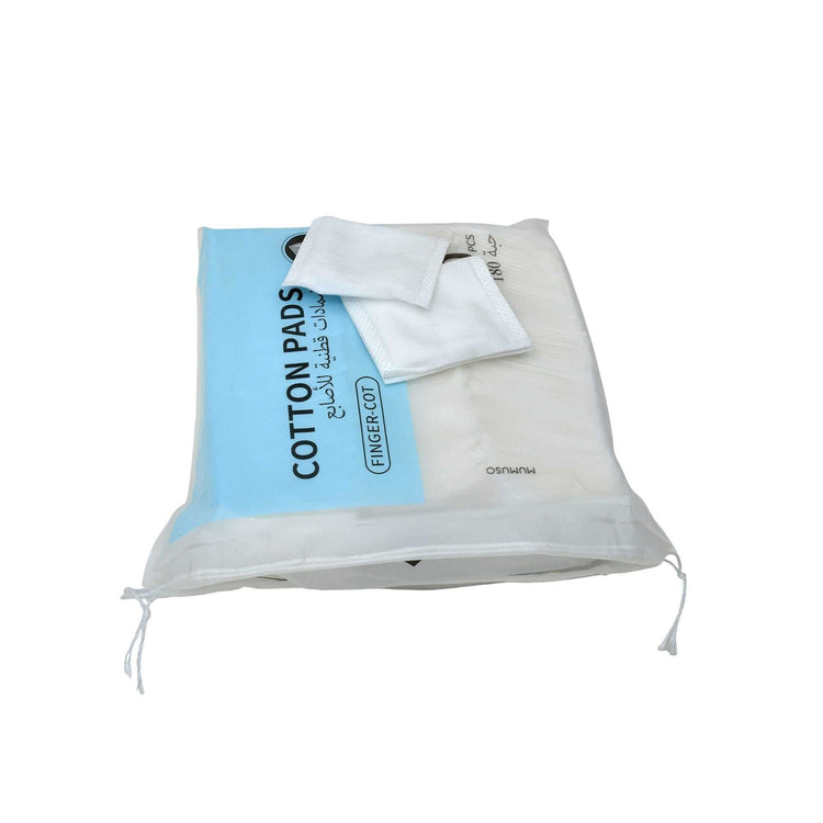 180 Count Finger-Cot Cotton Pads - White Mumuso