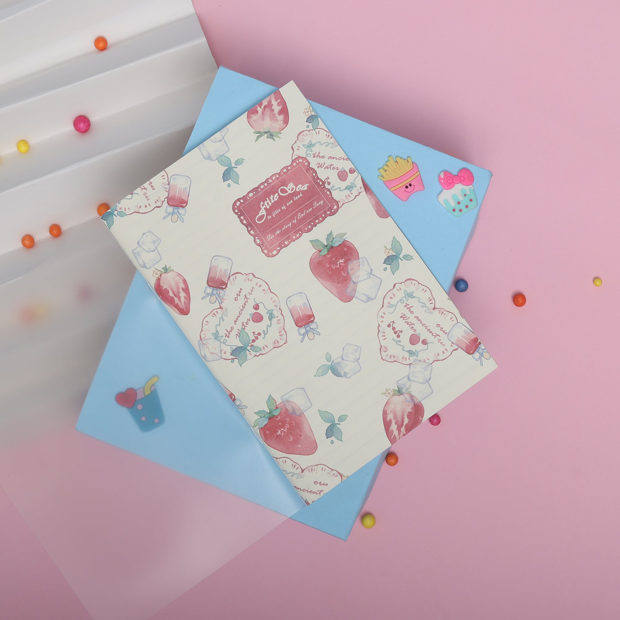 Mumuso Strawberry A5 Stapled Notebook