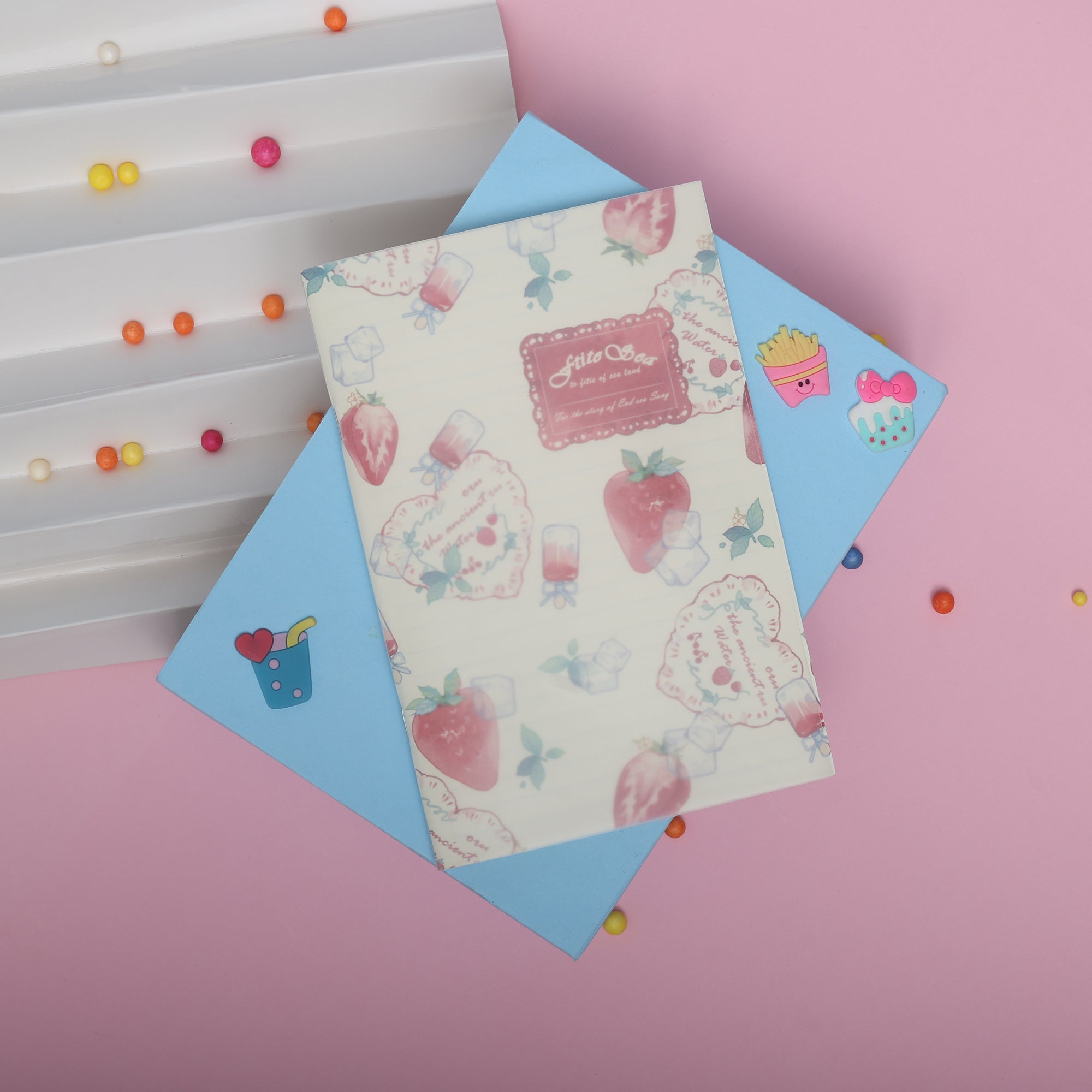 Mumuso Strawberry A5 Stapled Notebook