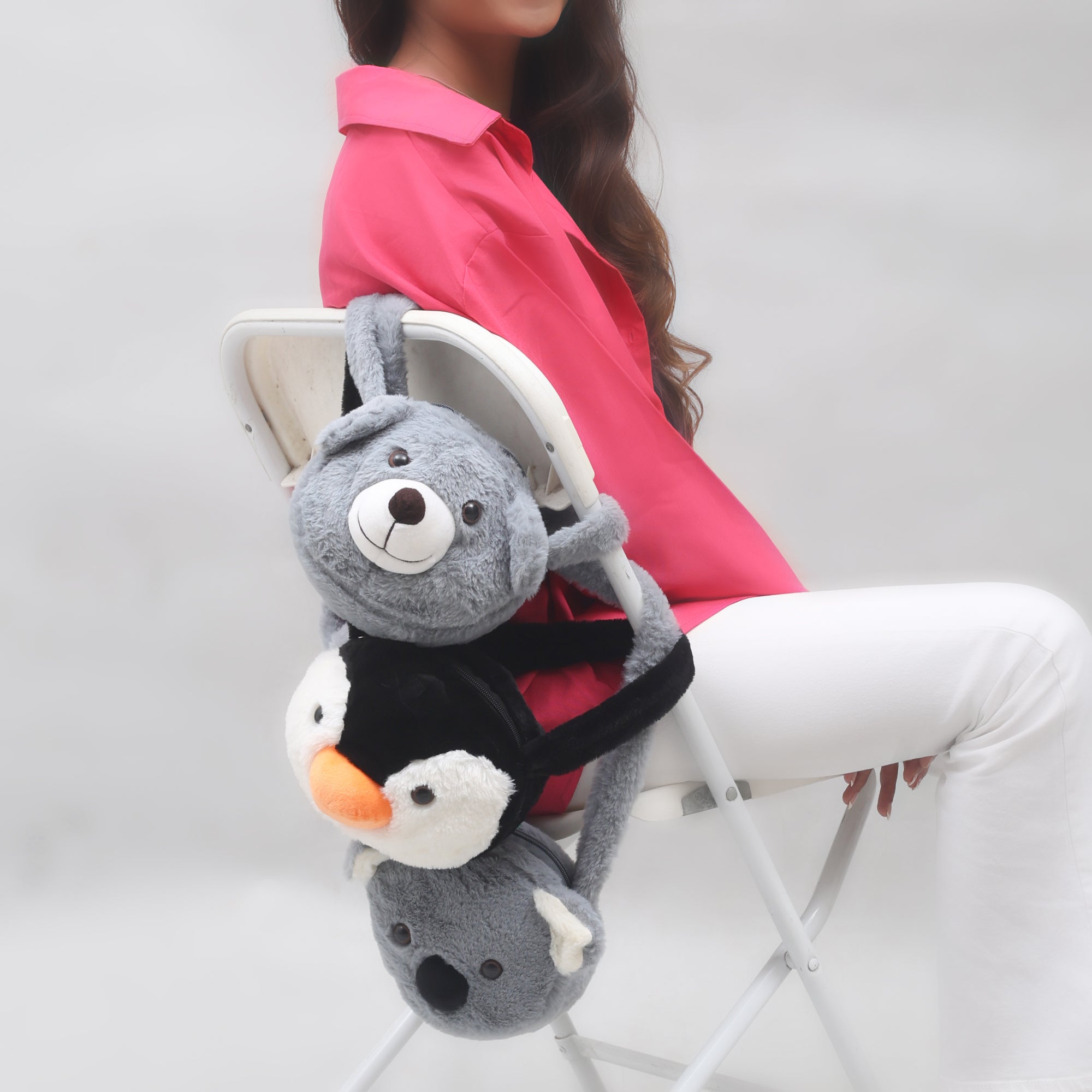 Cuddle Sling Bags- Penguin/ Teddy Bear/ Koala Bag- 20cm