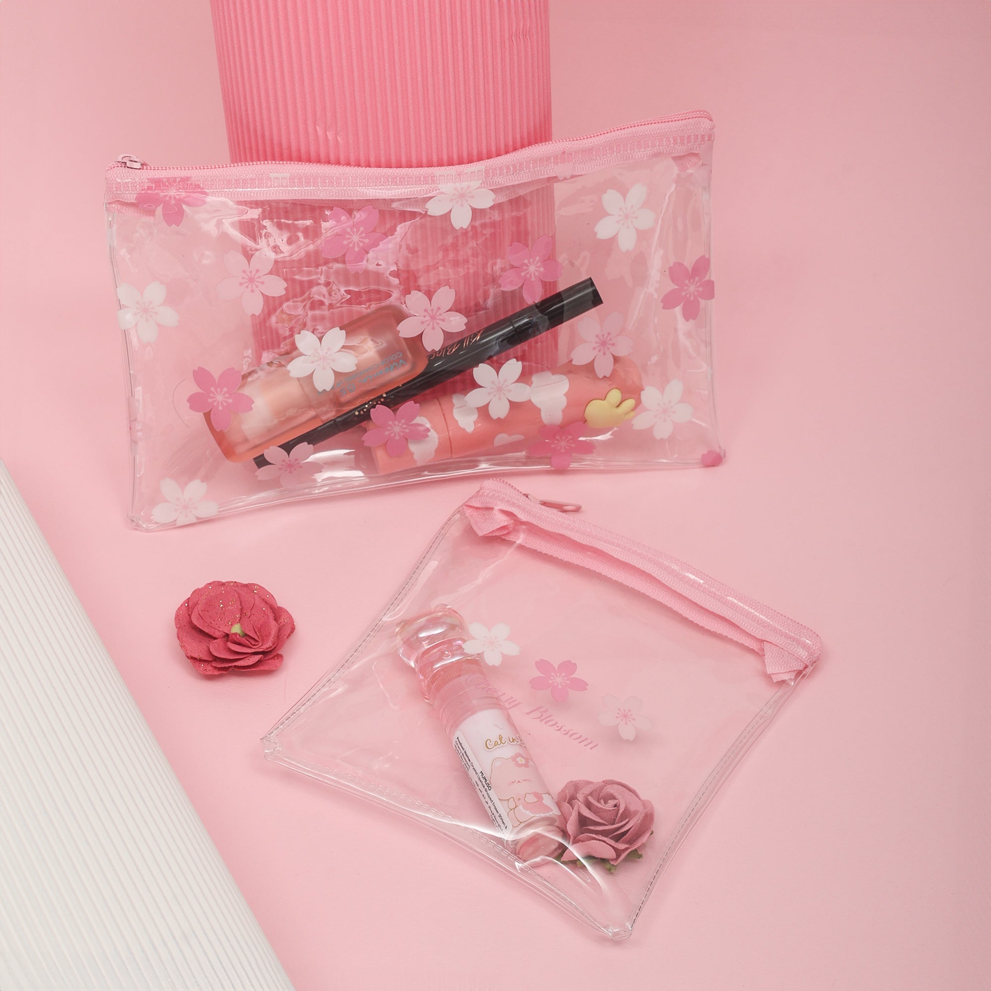 Cherry Blossom Pouch set (2 pieces)