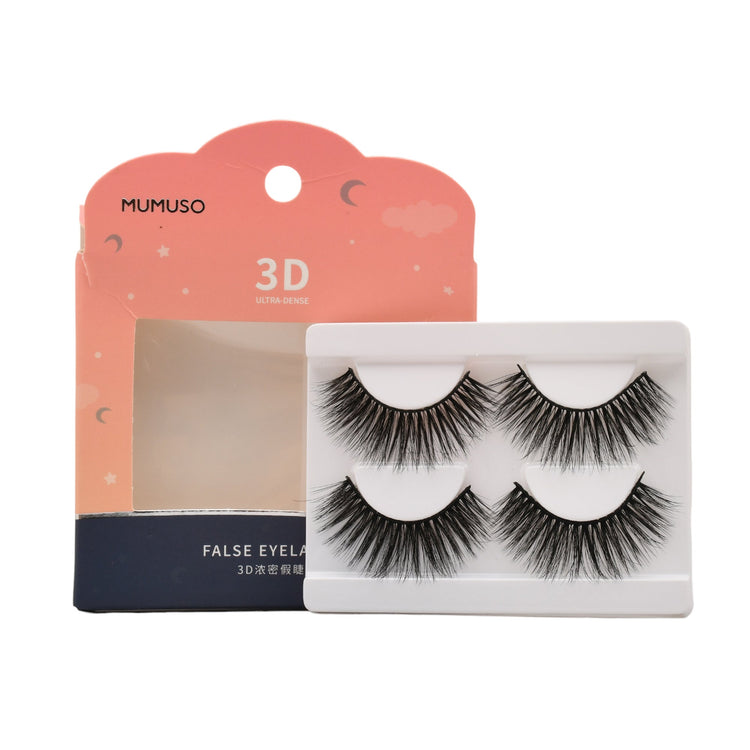 3D ultra-Dense False Eyelash Set - 2 Pairs Mumuso