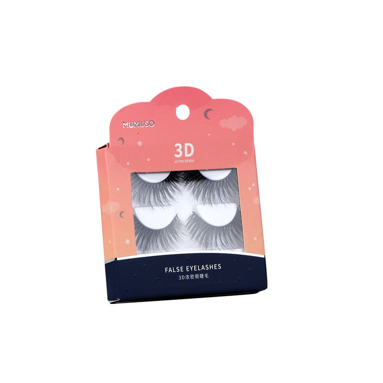 3D ultra-Dense False Eyelash Set - 2 Pairs Mumuso