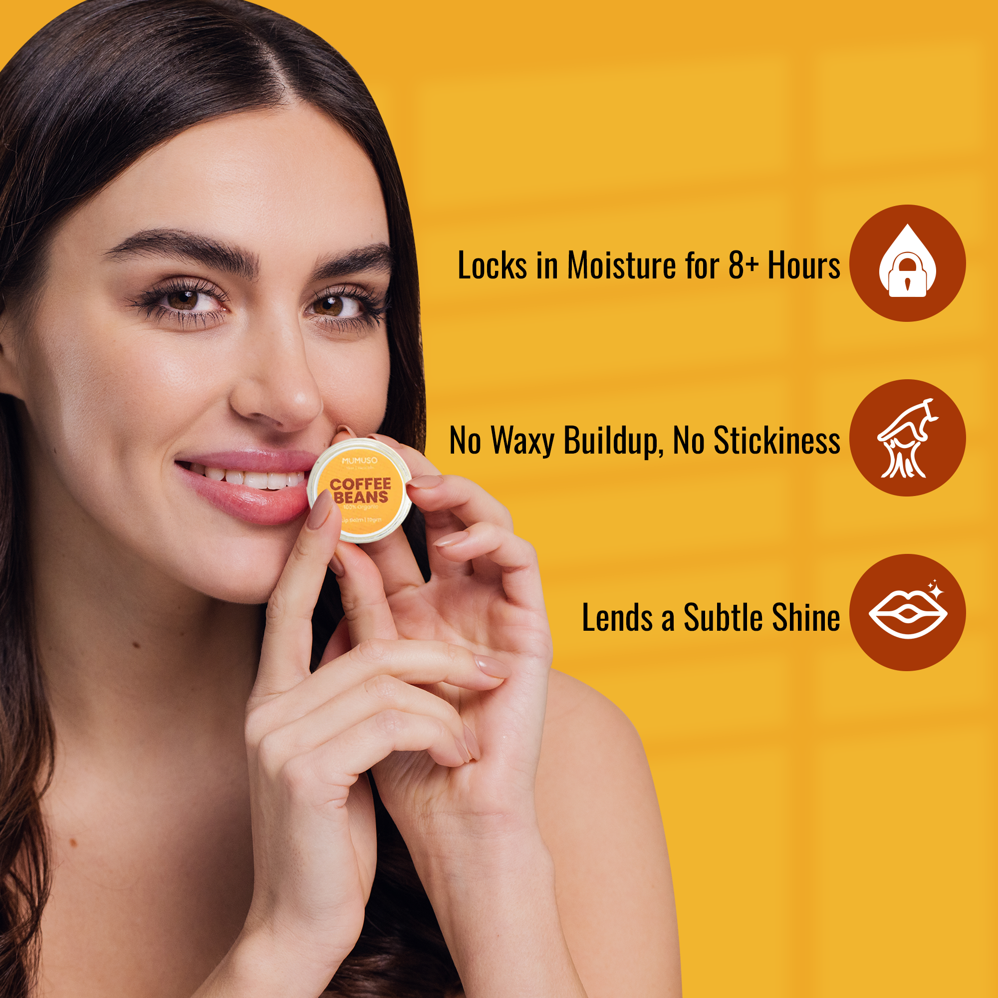 Organic Coffee Beans Lip Balm - 10 gm