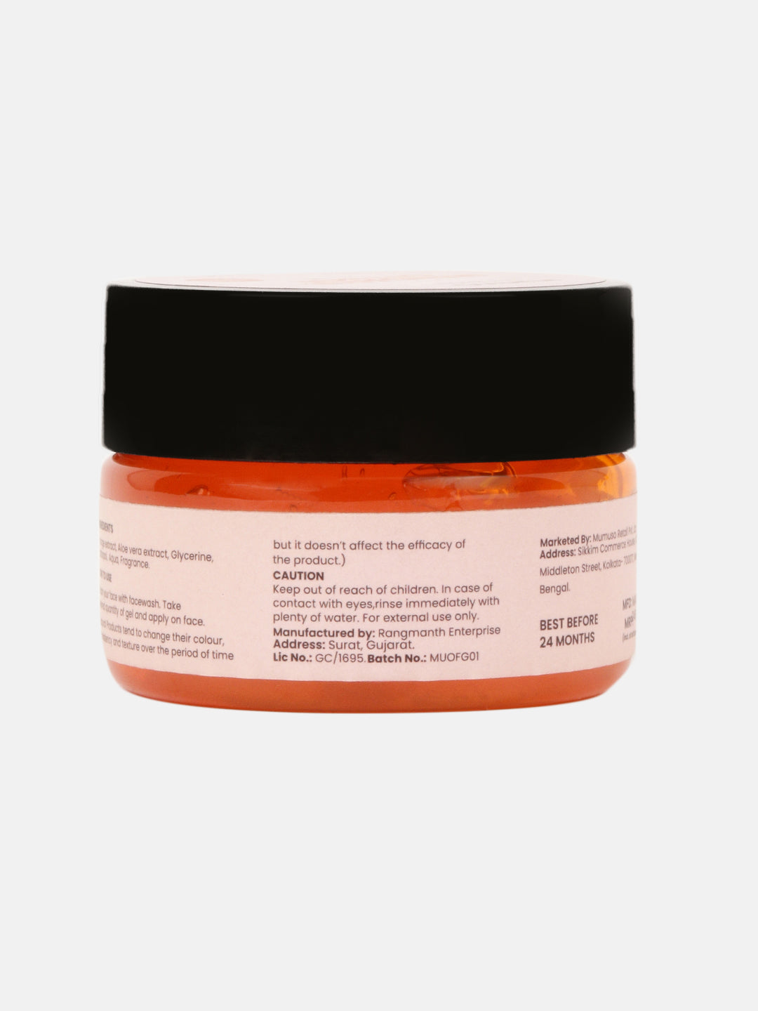Mandarin Orange Facial Gel for Lightweight Hydration