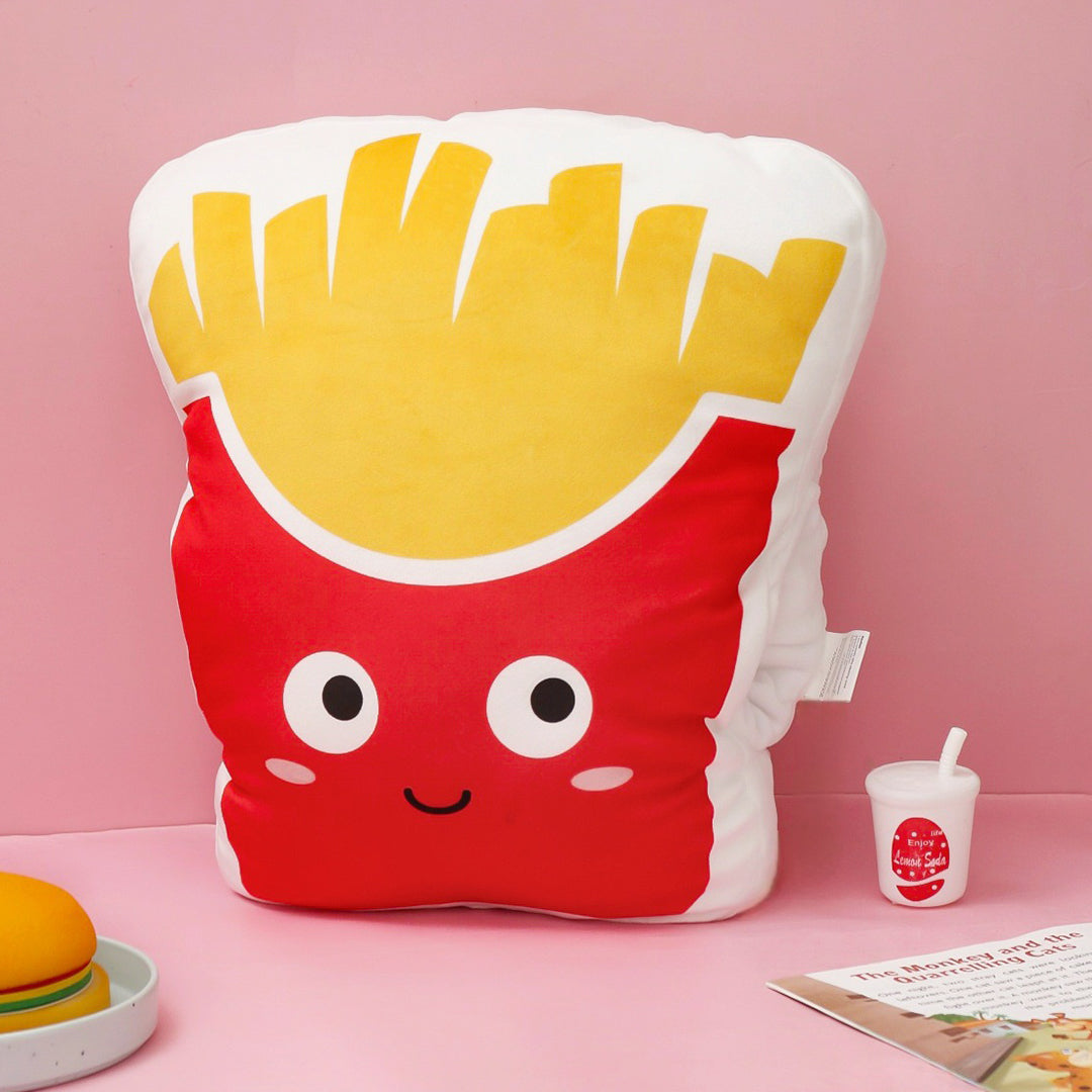 Crazy Cozy French Fries Shaped Handwarmer Pillow - Red & Yellow