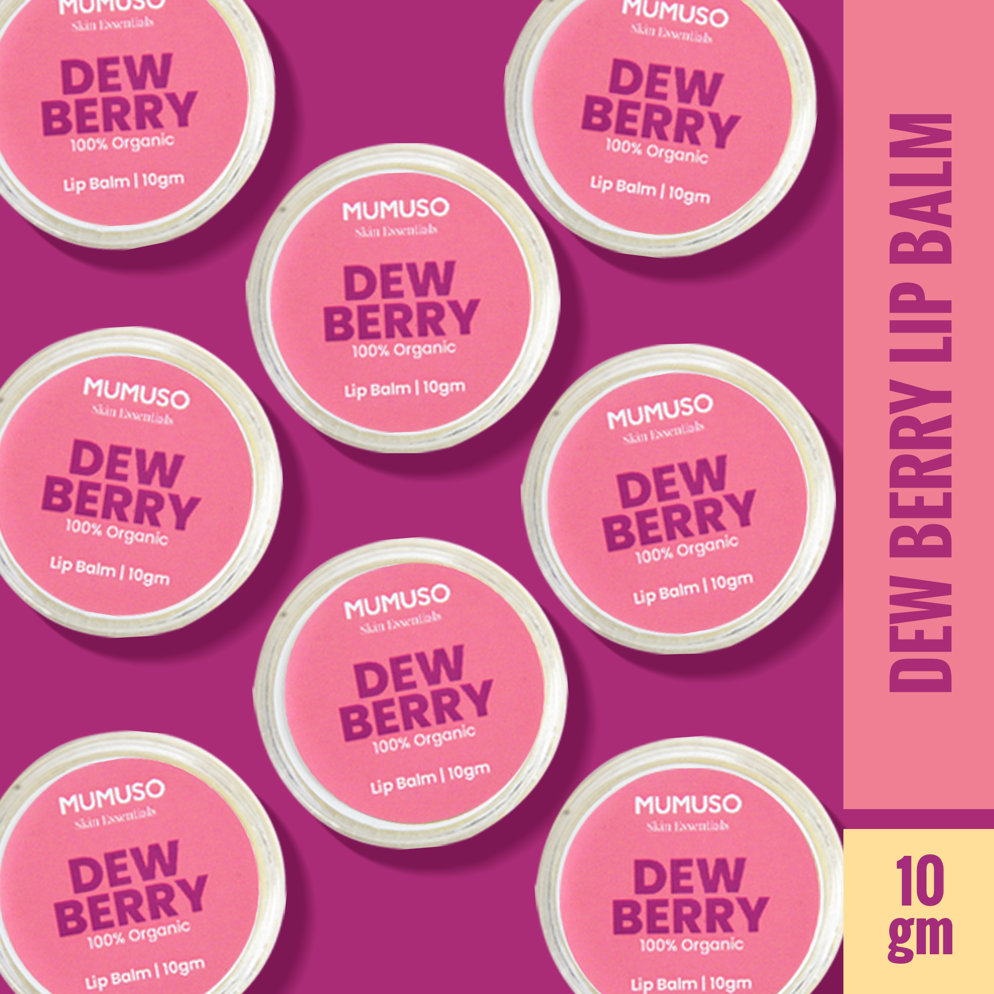 Organic Dew Berry Lip Balm - 10 gm