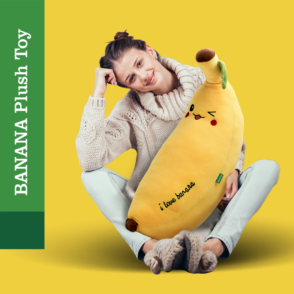 Playful Banana Cute Plush Toy - Yellow