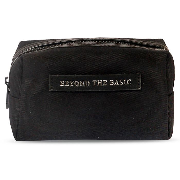 Canvas Cosmetic Bag - Black Mumuso