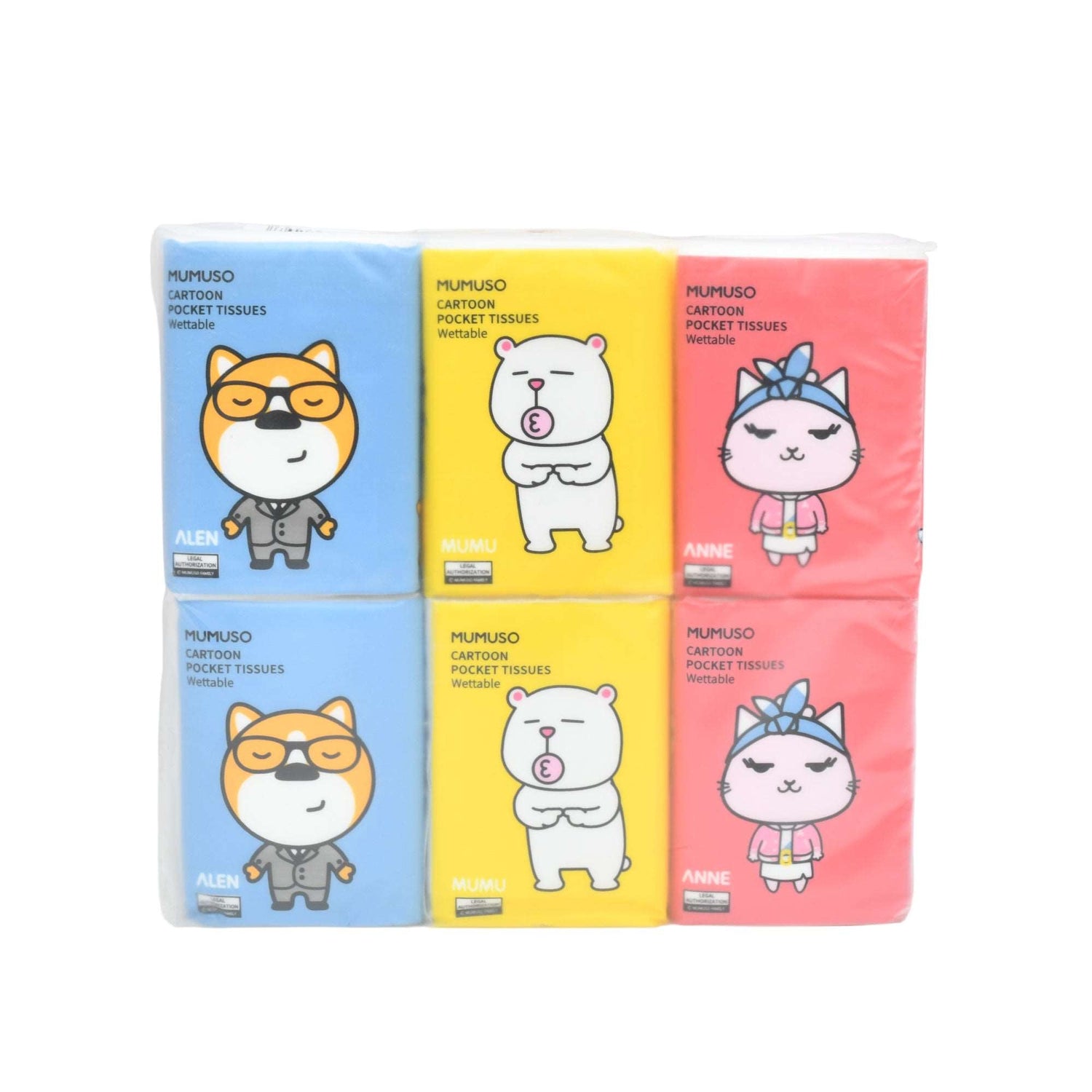 Cartoon Printed Wipes - White Mumuso