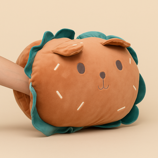 Little Bear Hamburger Handwarmer Pillow