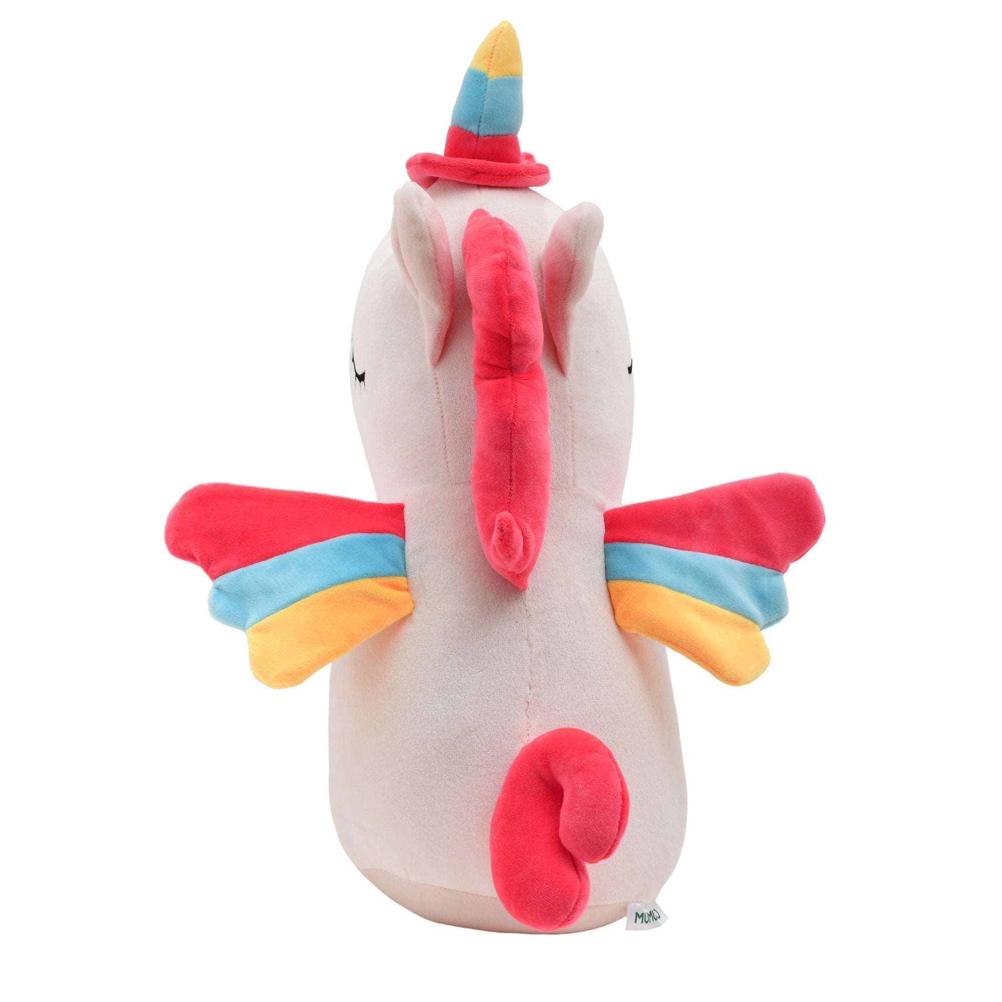 Chubby Unicorn Plush Toy - Off-White Mumuso