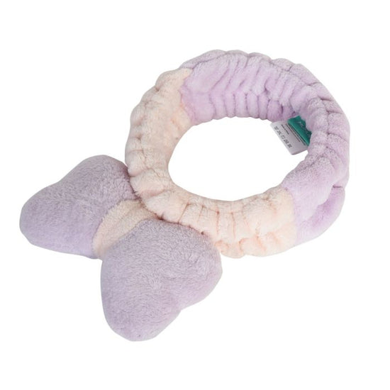Comfy Bowtie Headband - Colorblocking /Purple Mumuso