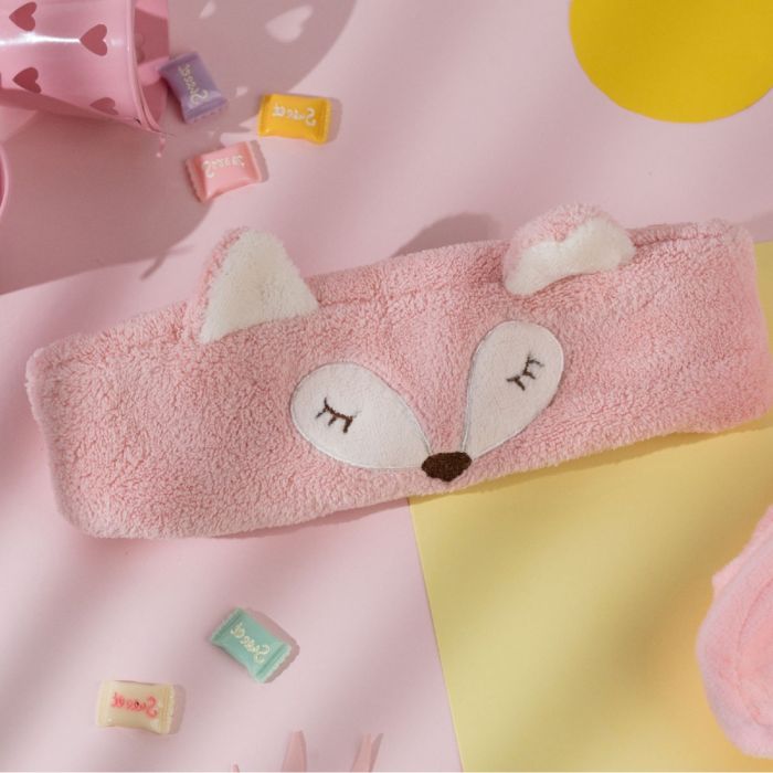 Cute Fox Headband - Pink Mumuso