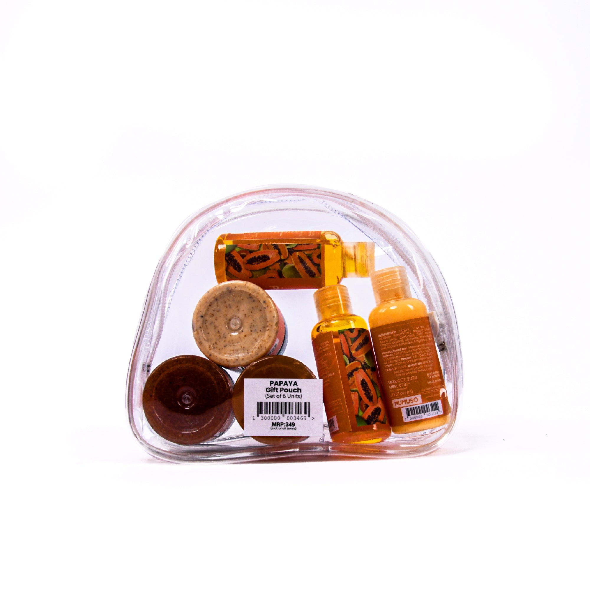 Wanderlust Travel Kit - Papaya/ Set of 6