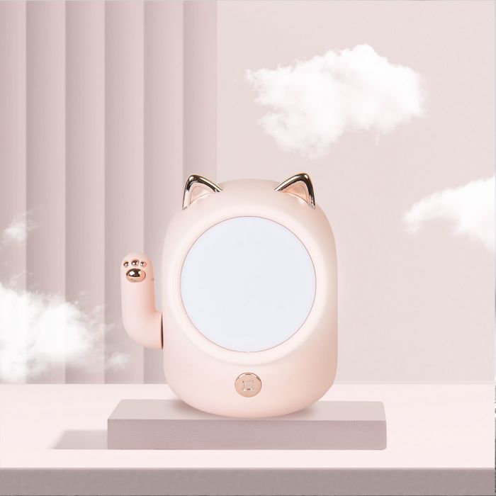 Fortune Cat Night Light - Pink Mumuso