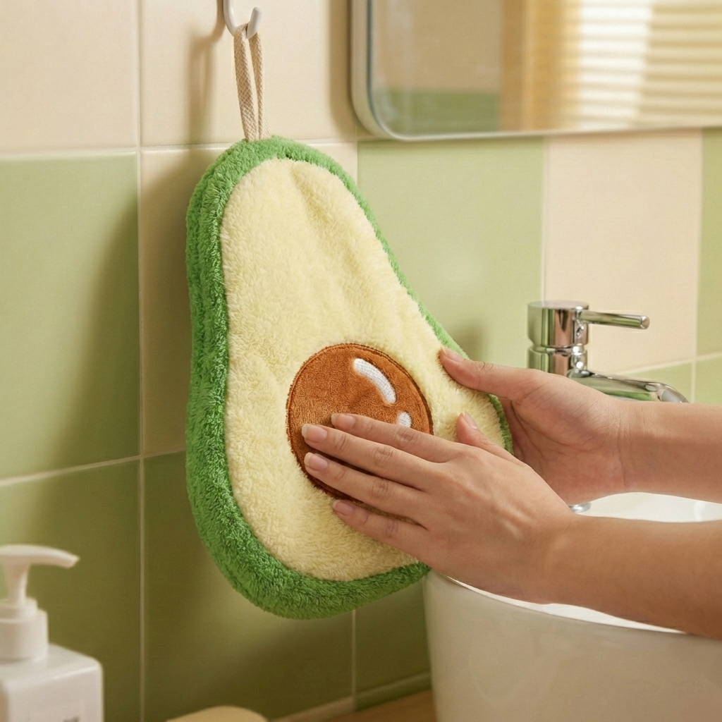 Cute Mumuso Avocado Shaped Hand Towel