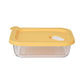 Glass Lunch Box with Silicon Lid - Yellow Mumuso
