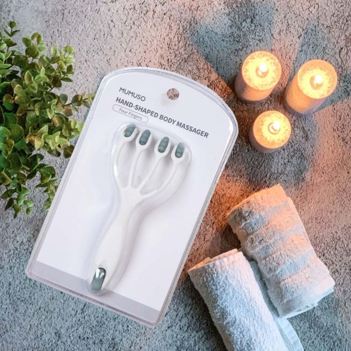 Hand-Shaped Body Massager - Four Fingers/White Mumuso
