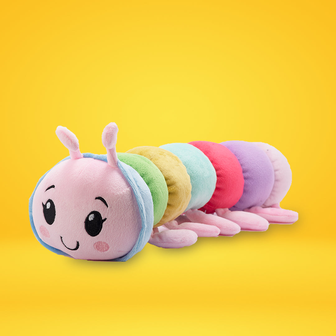 Happy Caterpillar Plush Toy - Multicolour Mumuso