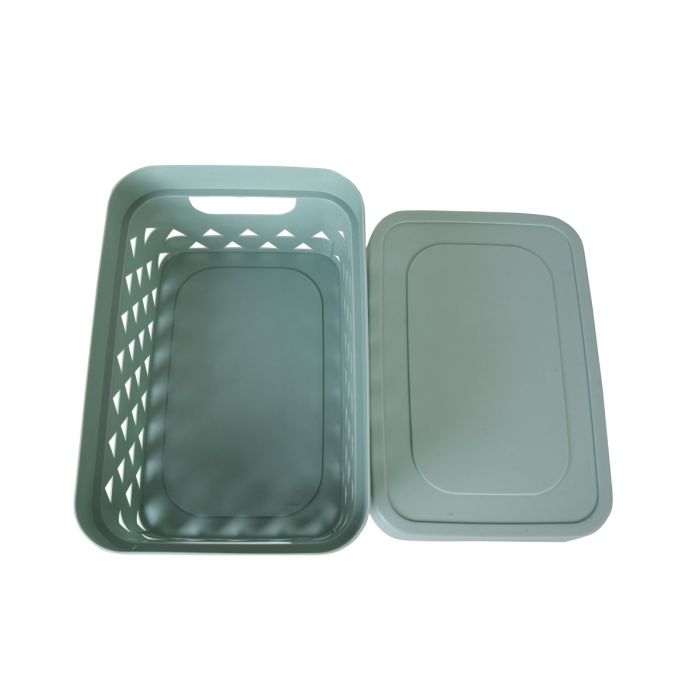 Hollow-Out Storage Box - Green/M Mumuso