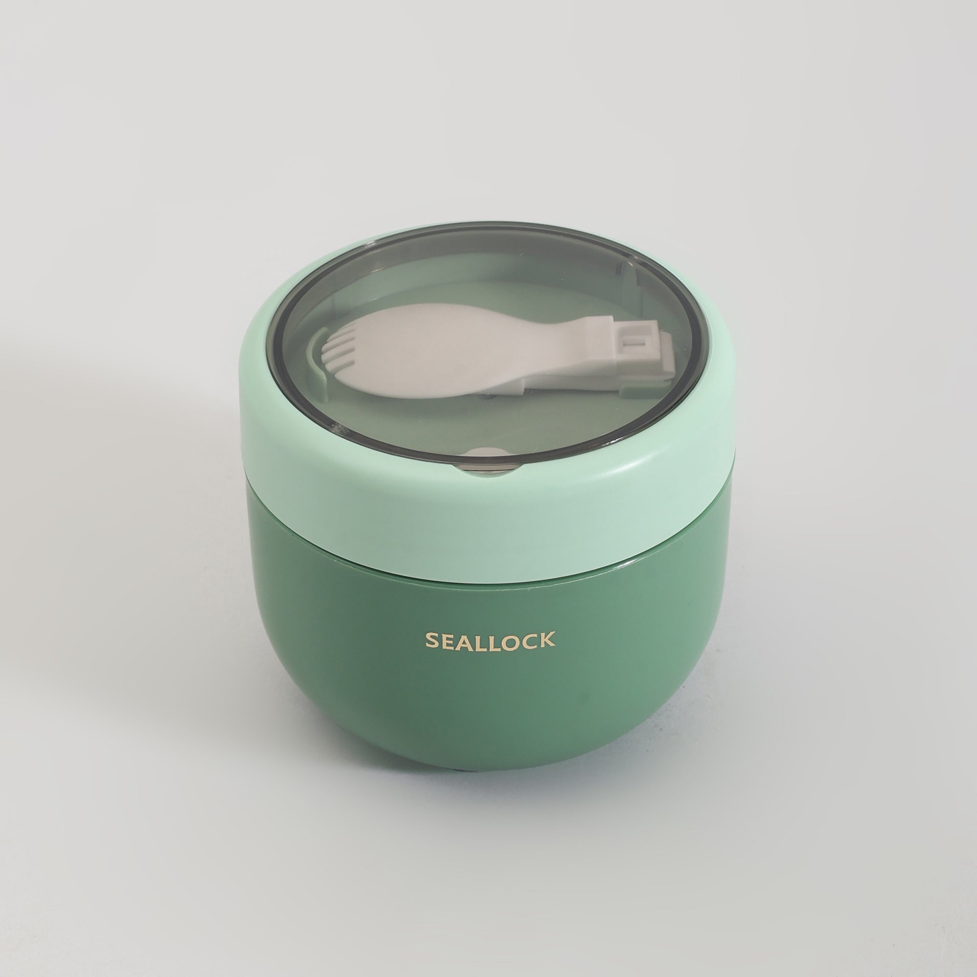 Insulated Mini Lunch Box with Cutlery & Transparent Lid- Assorted Colour!