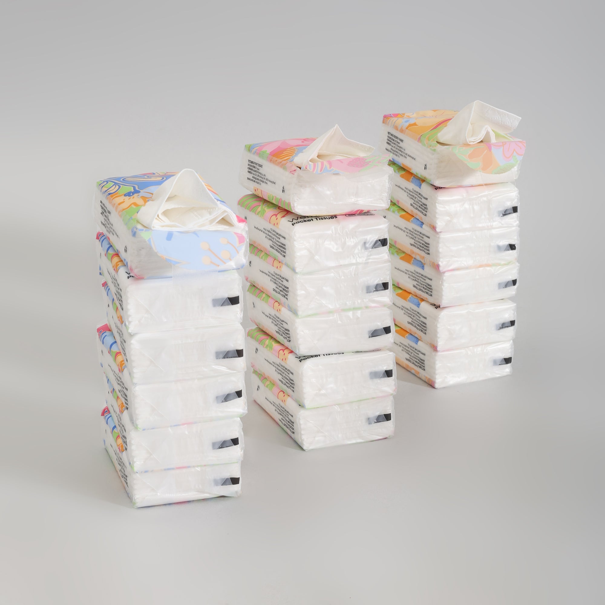 Mumuso Printable Pocket Tissues- 18 Pack Set- Perfect for On-the- Go!