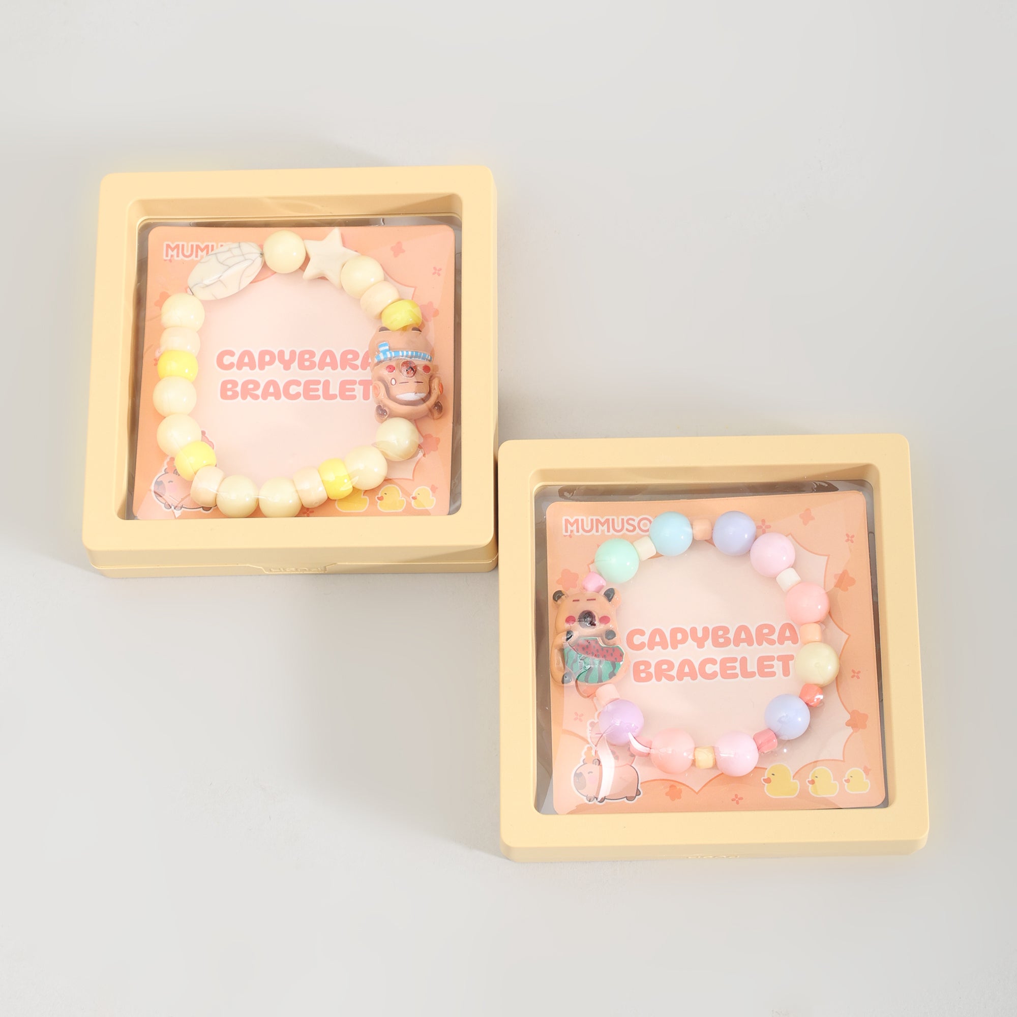 Cute Capybara Beaded Bracelet- Yellow/ Multicolour- Assorted
