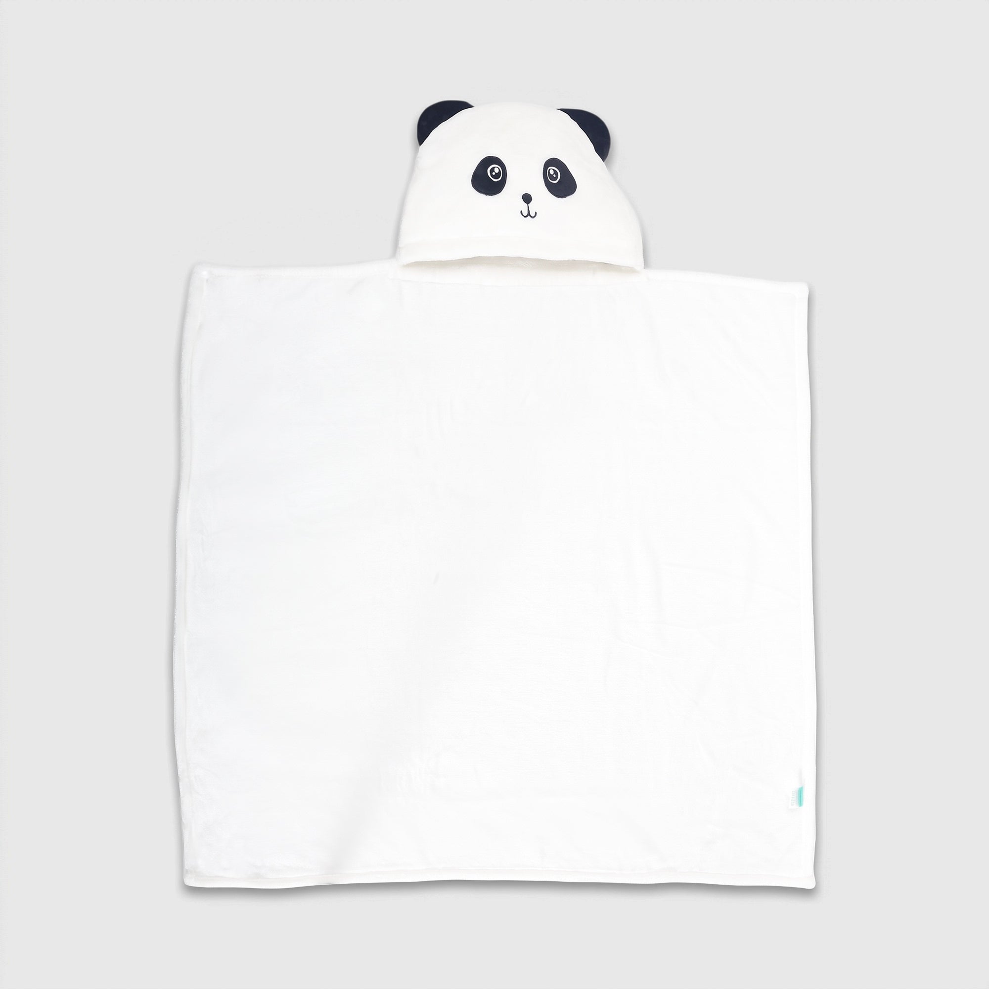 Cute Panda Hooded Cape Blanket - Black & White