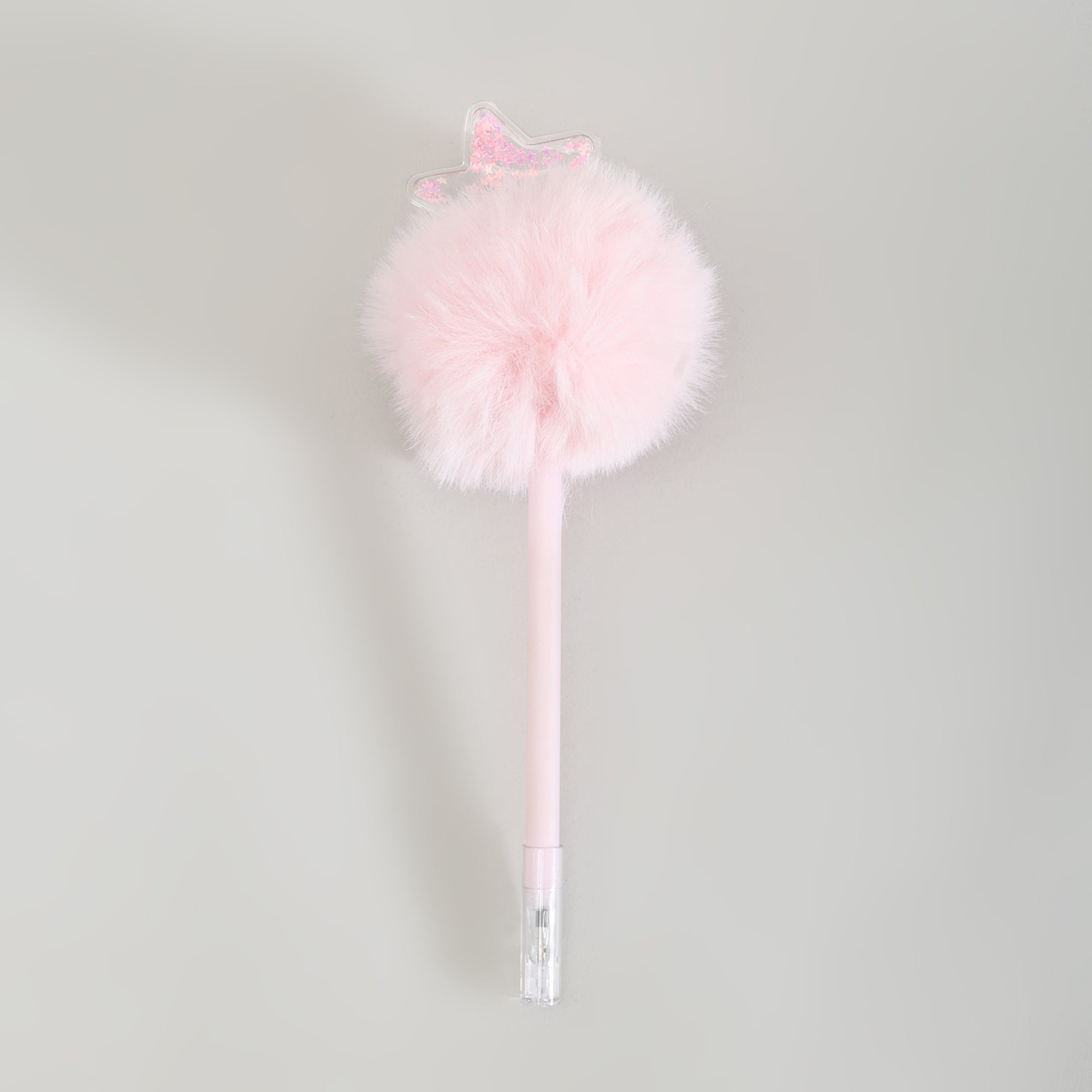 Plush Pom Pom Ballpoint Pen - Pink