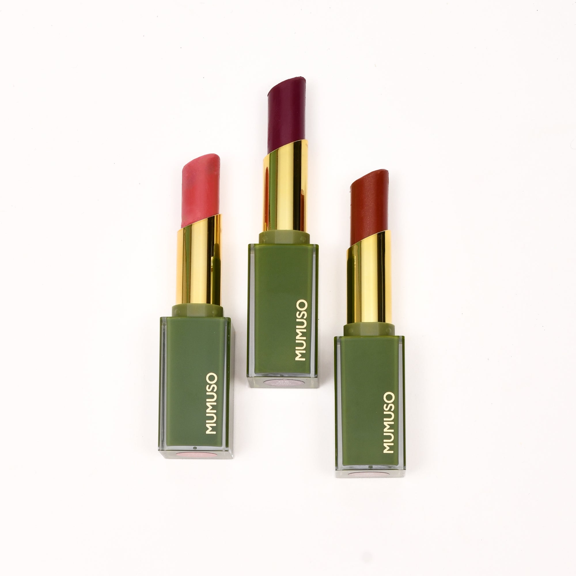 Luxe Velvet Kiss Lipsticks-Russet Red/ Pink/ Plum