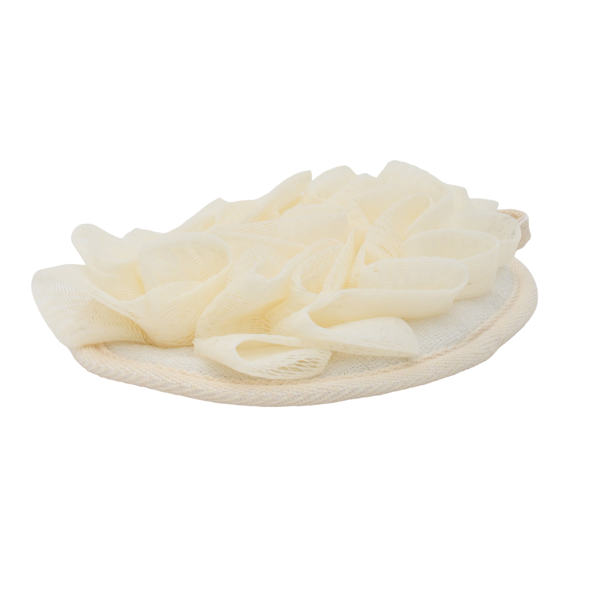 MUMUSO Exfoliating Pad with Bath Pouf - Beige Mumuso