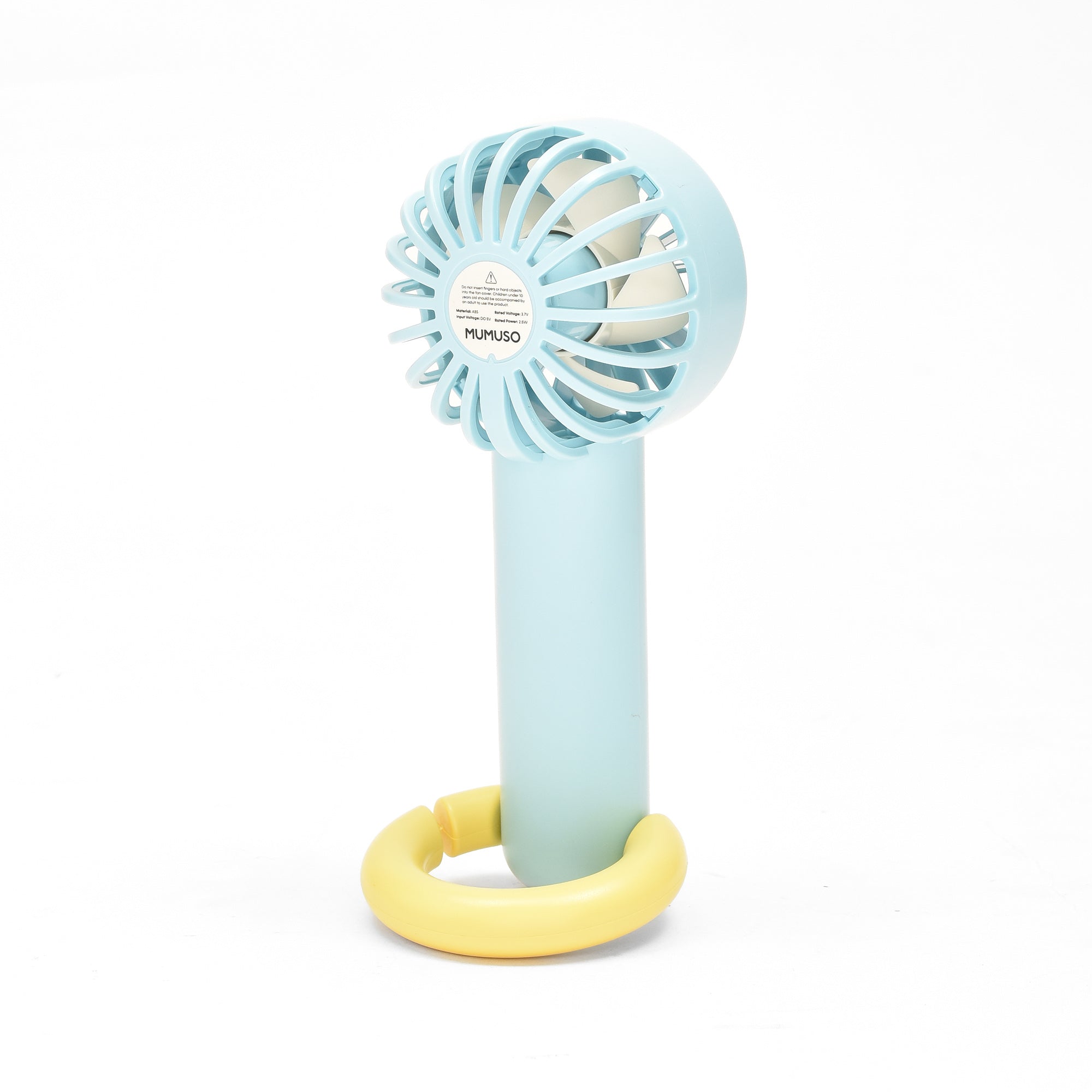 Electric Mini Handheld Fan with Carabiner- Pink/ White/ Blue