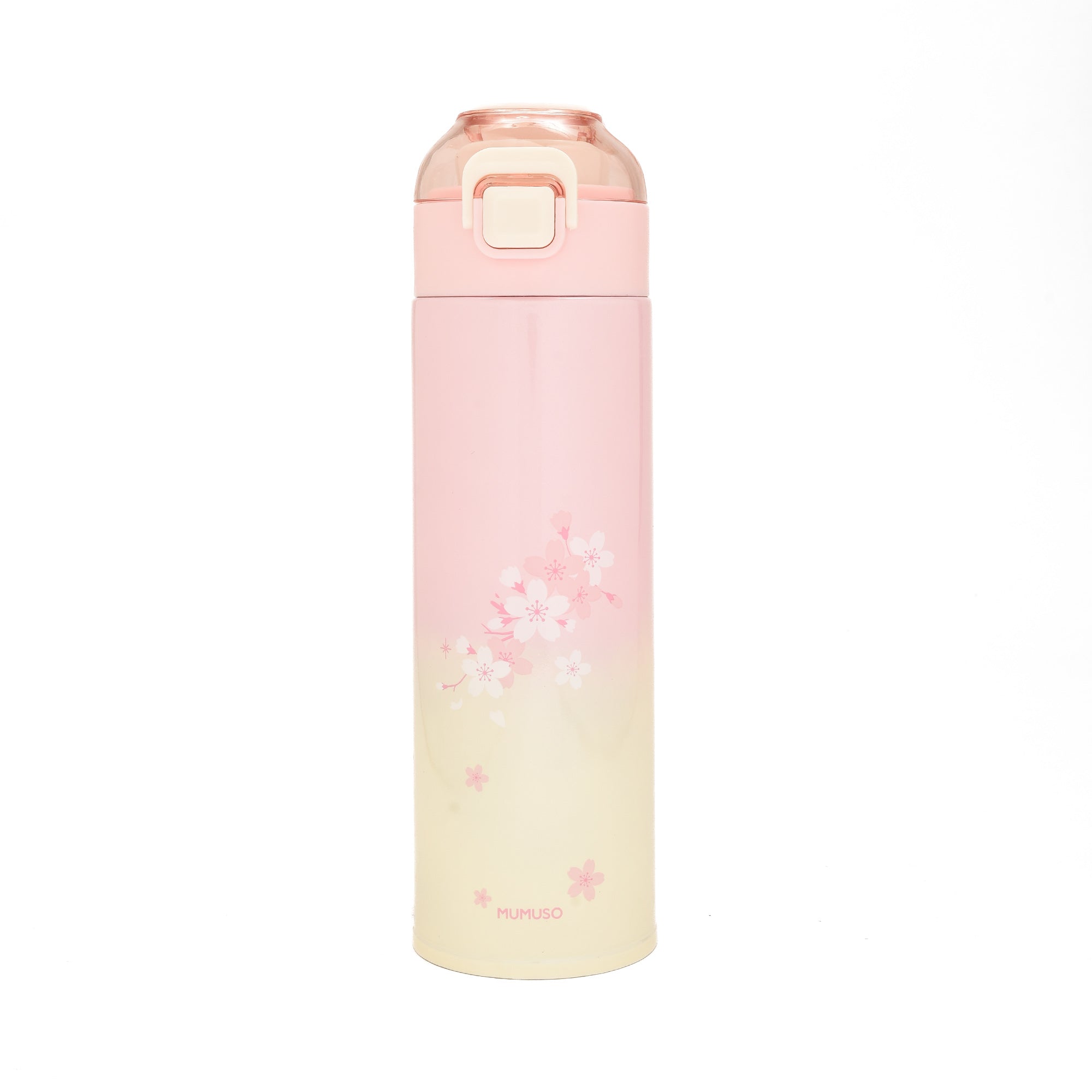 Cherry Blossom Insulated Water Bottle with Flip Top Lid- Pink/500ml