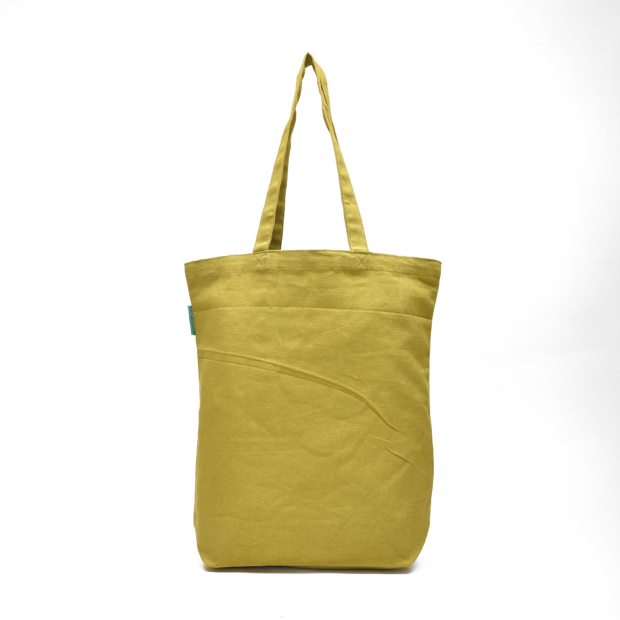Mumuso Canvas "Coffee" Tote Bag -Olive Green