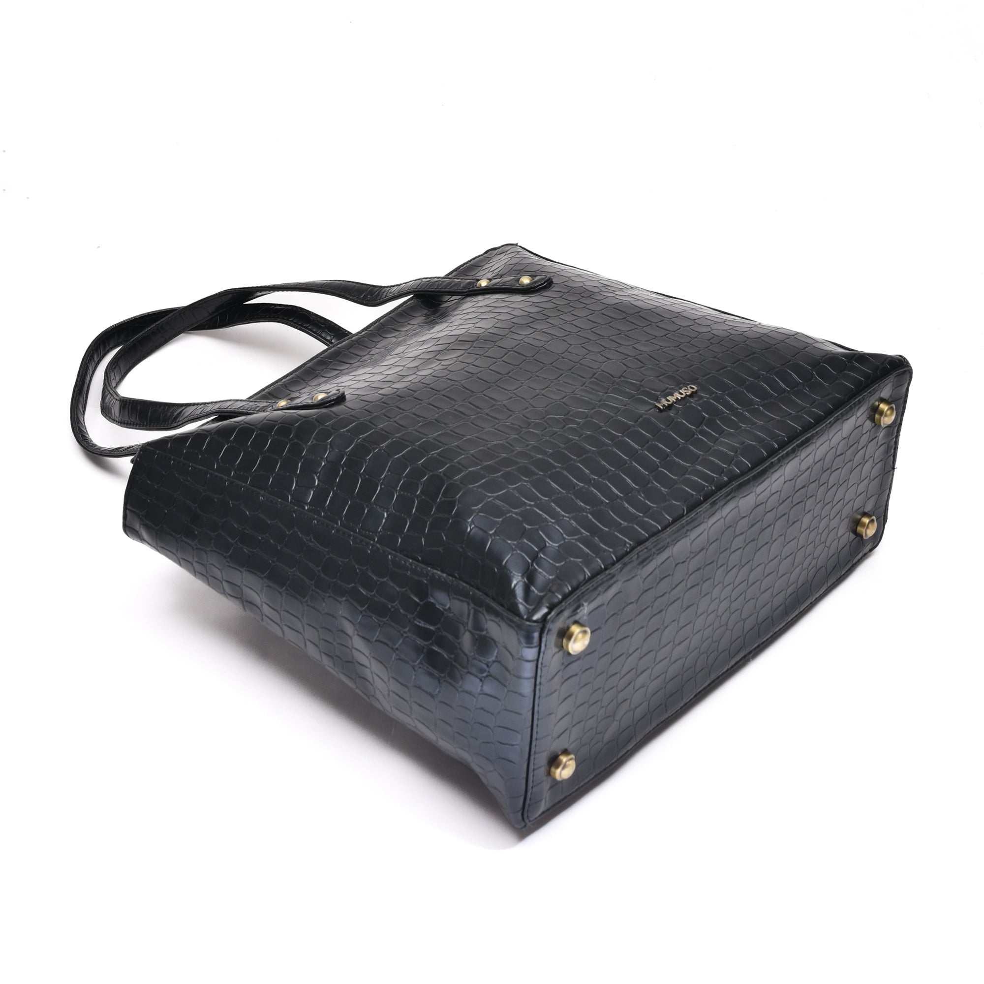 Mumuso Croco Tote Bag- Black