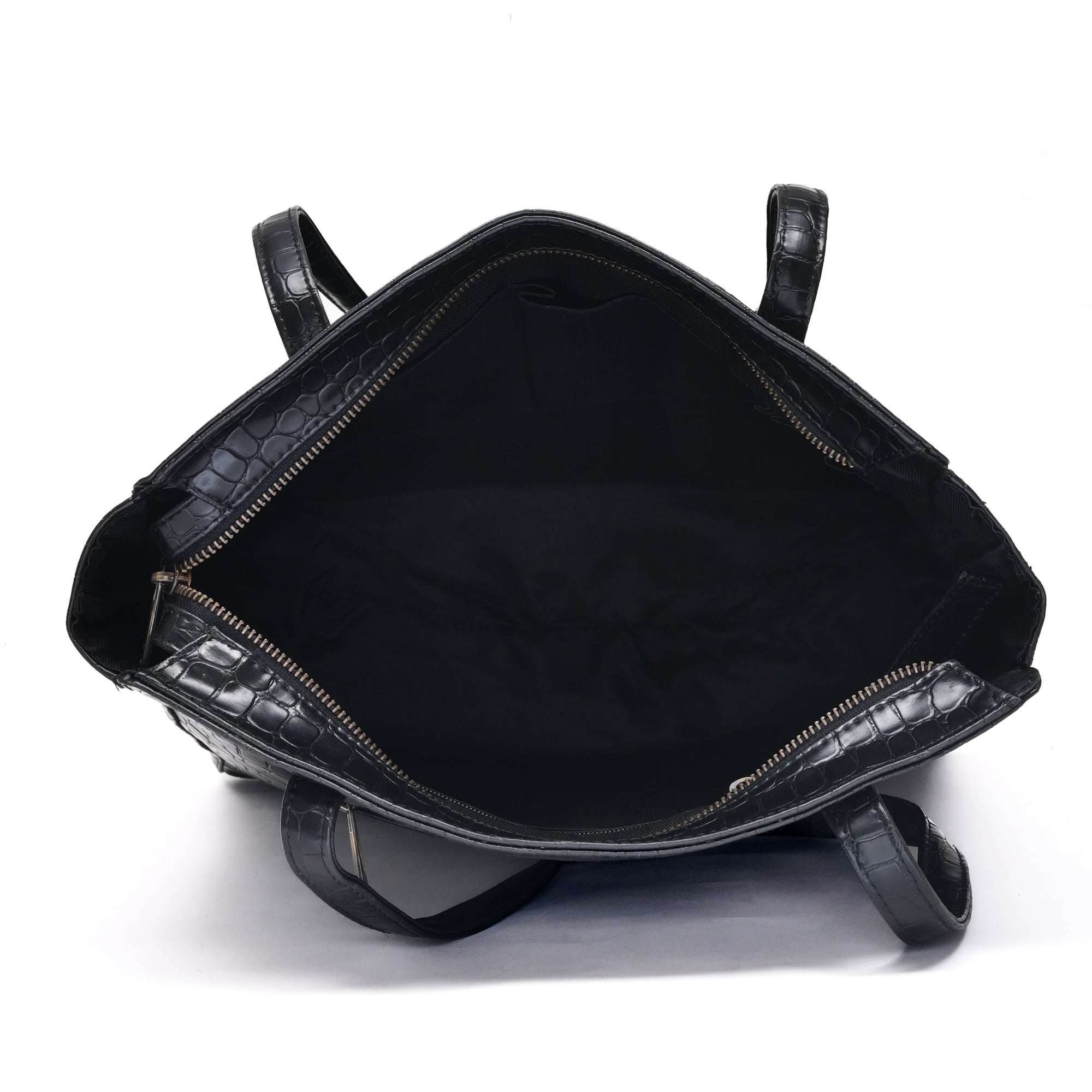 Mumuso Croco Tote Bag- Black