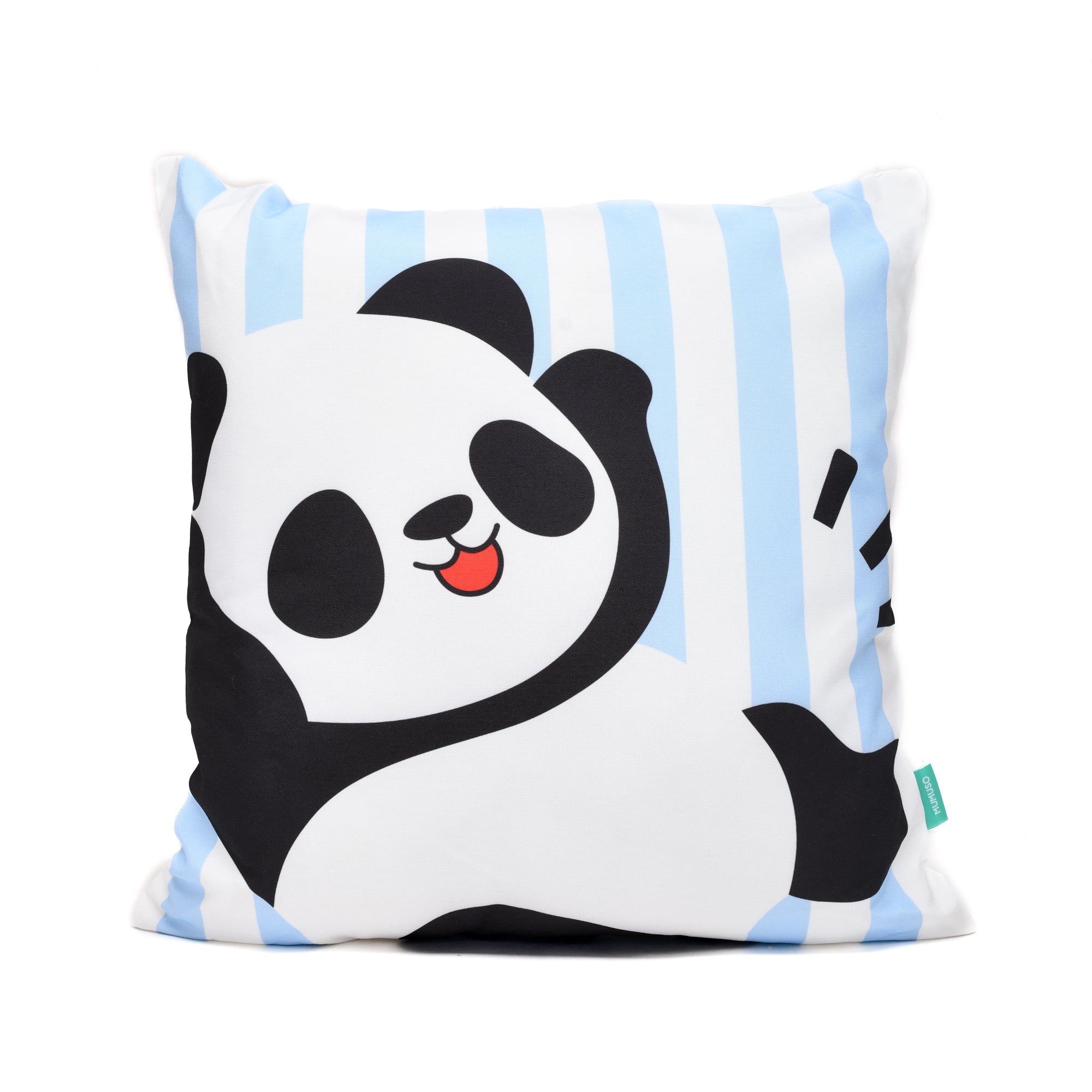 Cute Naughty Panda Throw Pillow- Green/ Blue/ Pink