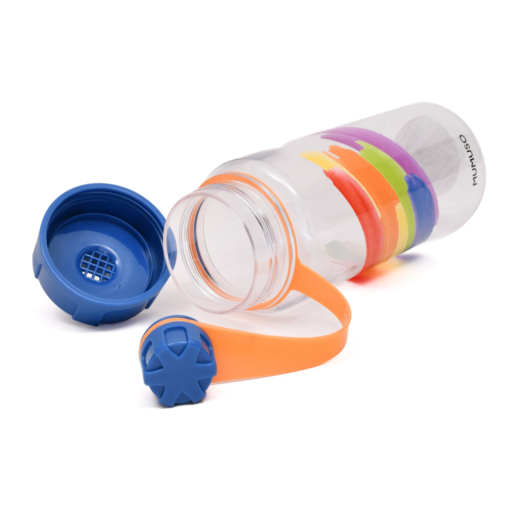 Rainbow Sports Water Bottle- Green/ Blue/ Black