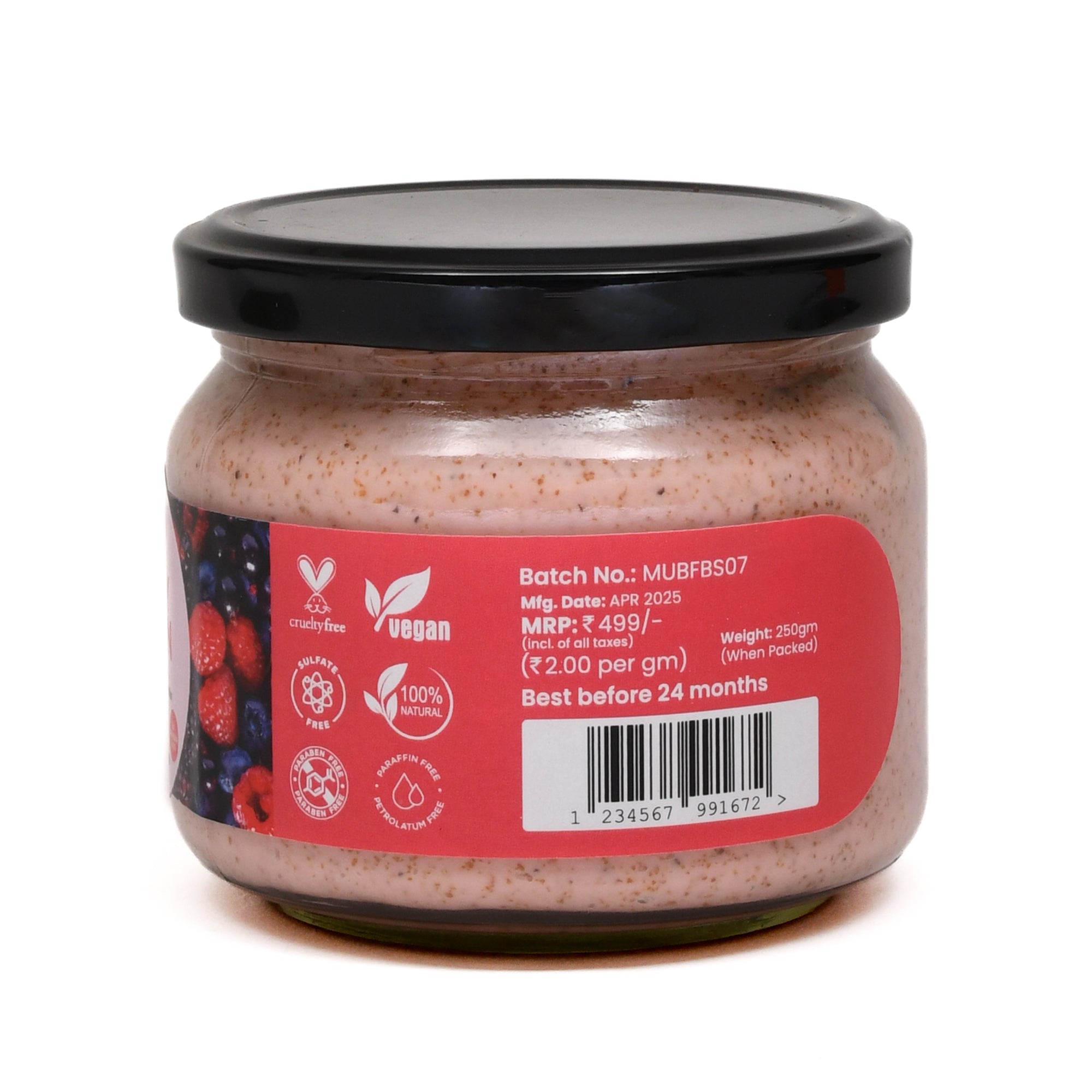 Mumuso Skin Essentials Berry Fusion Body Scrub
