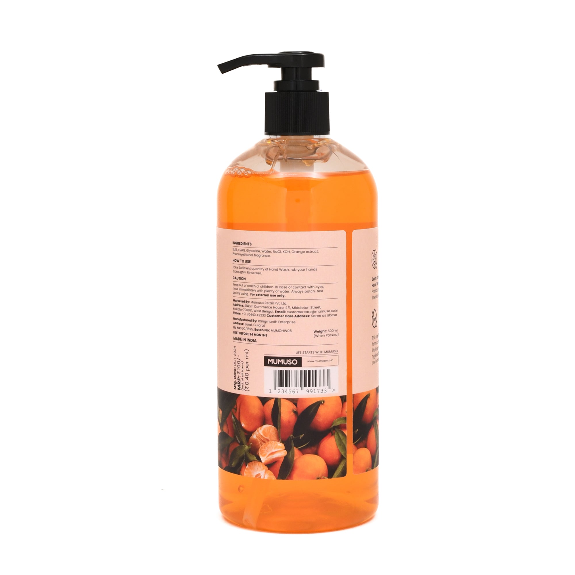 Mandarin Orange Hand Wash 500 ml