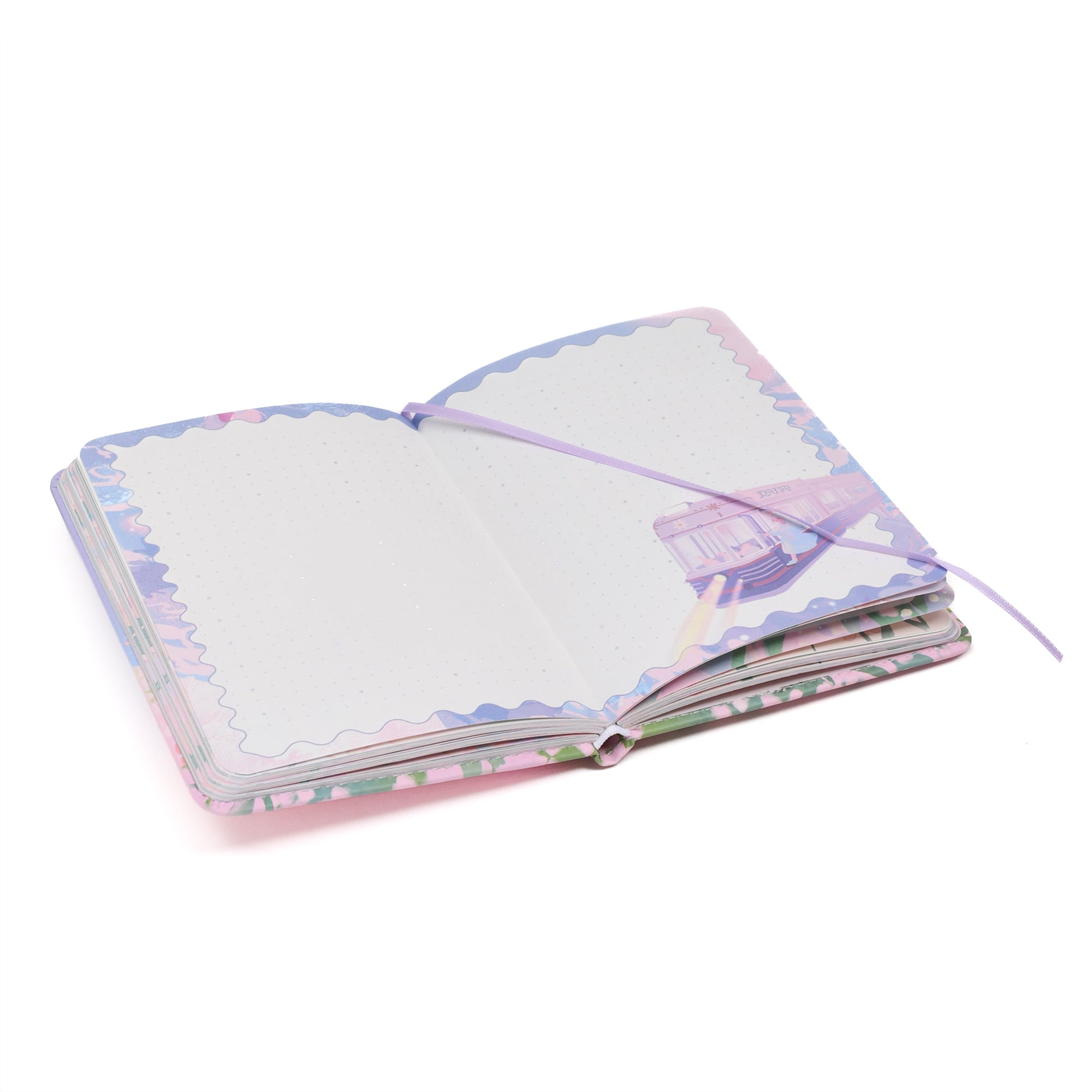 MUMUSO 64K Journal with Combination Lock - Pink & Blue