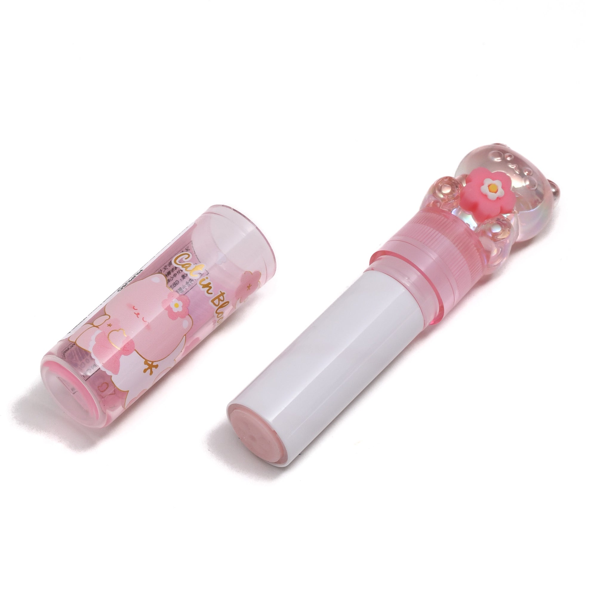 Lipstick-Shaped Eraser -Kitten & Cherry Blossom