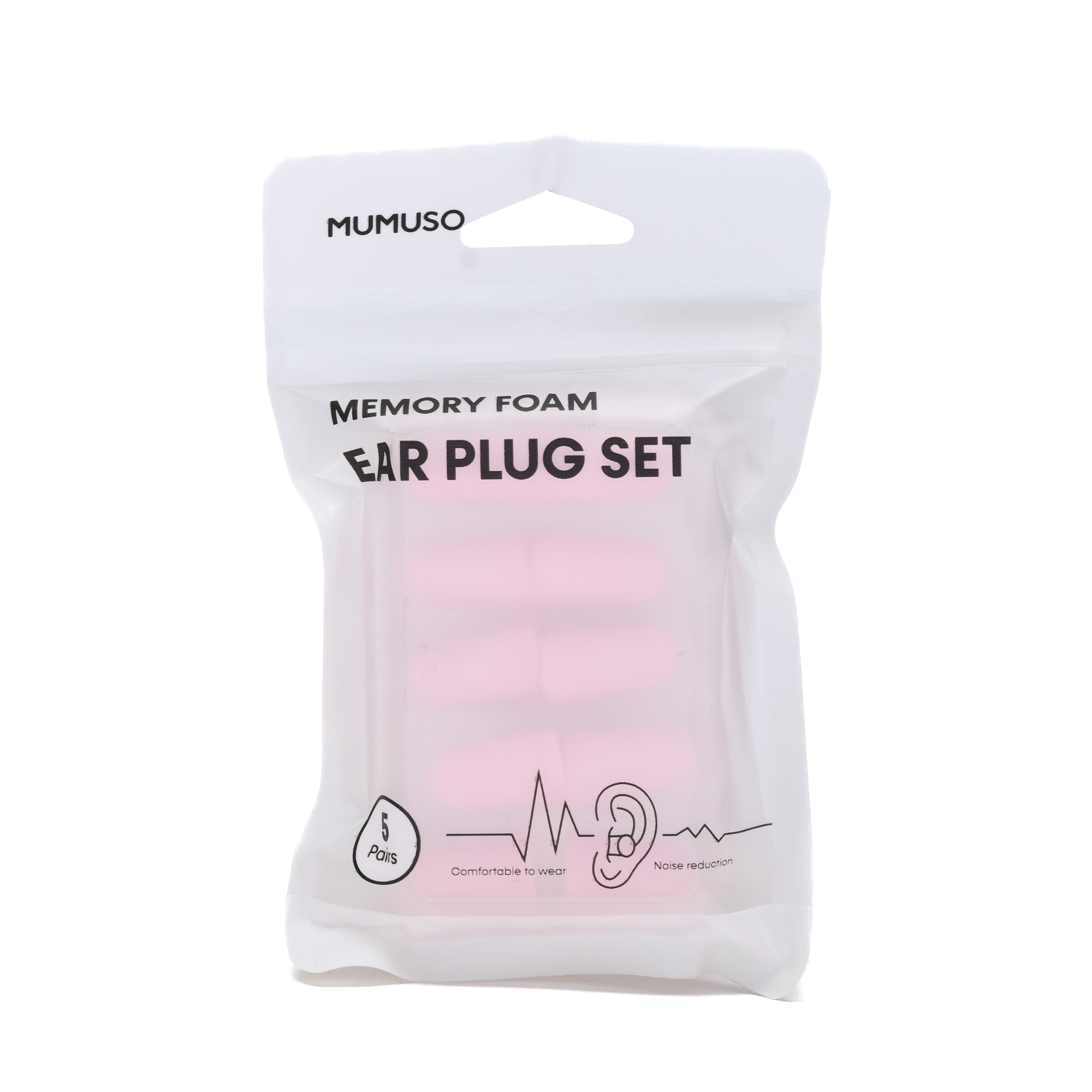 Memory Foam Earplugs ( 5pairs/ Pink)