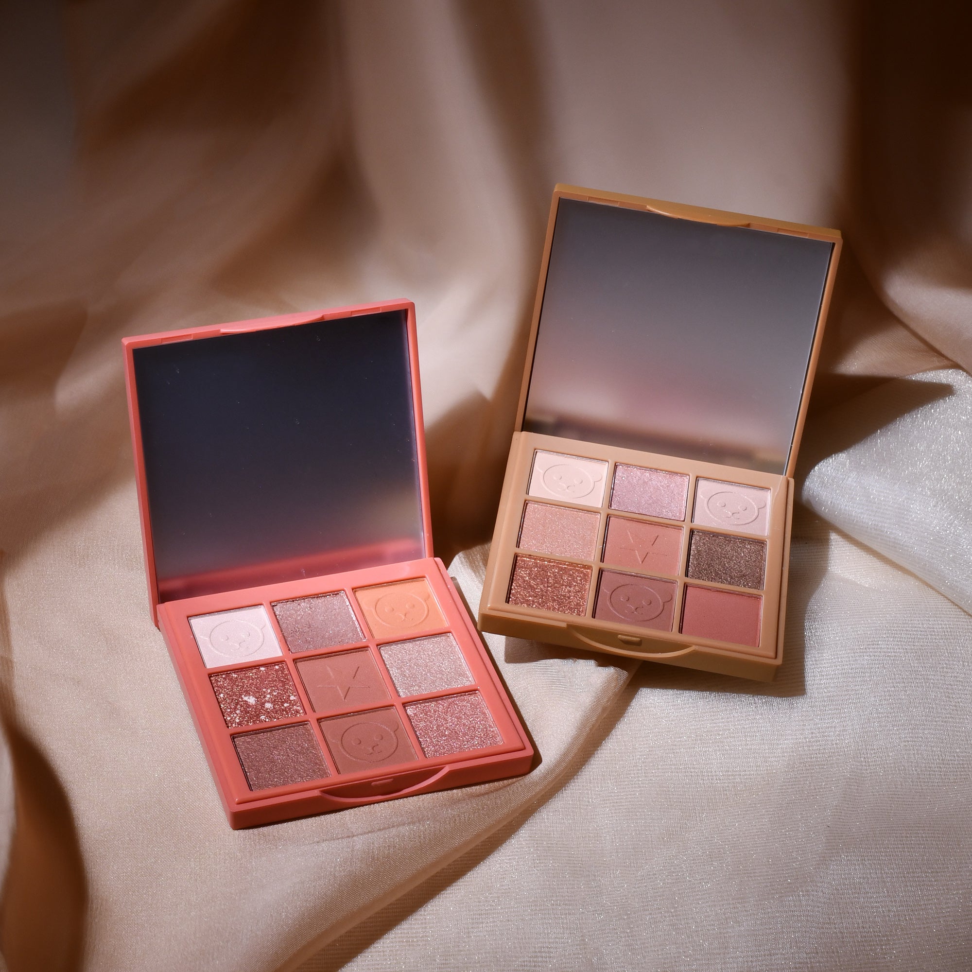 Cute Bear 9-in-1 Eye Shadow Palatte- Pink/ Brown