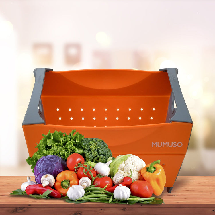 Magic  Basket Colander - Orange Mumuso