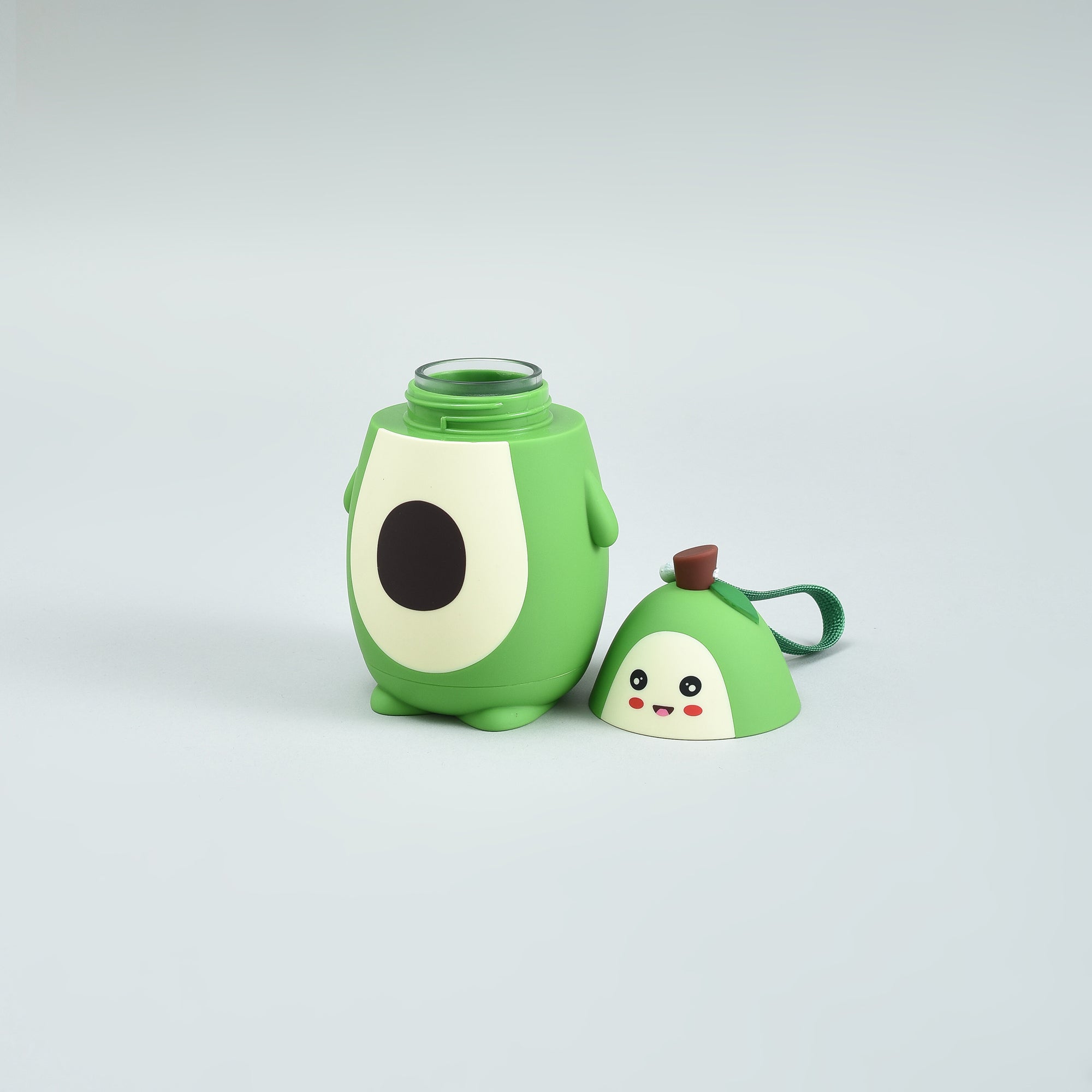 Adorable Avocado-Shaped Green Glass Water Bottle-280mL