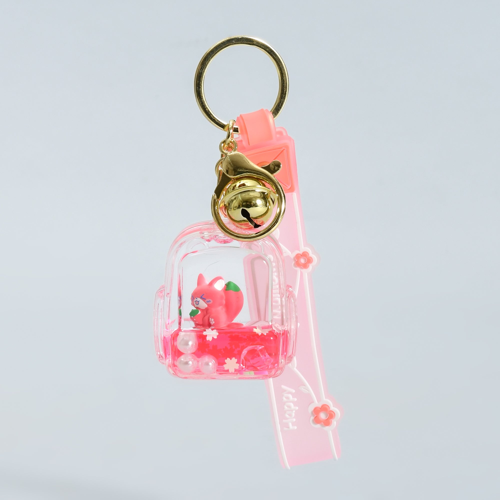 Mumuso Floating Fox Keychain- Pink