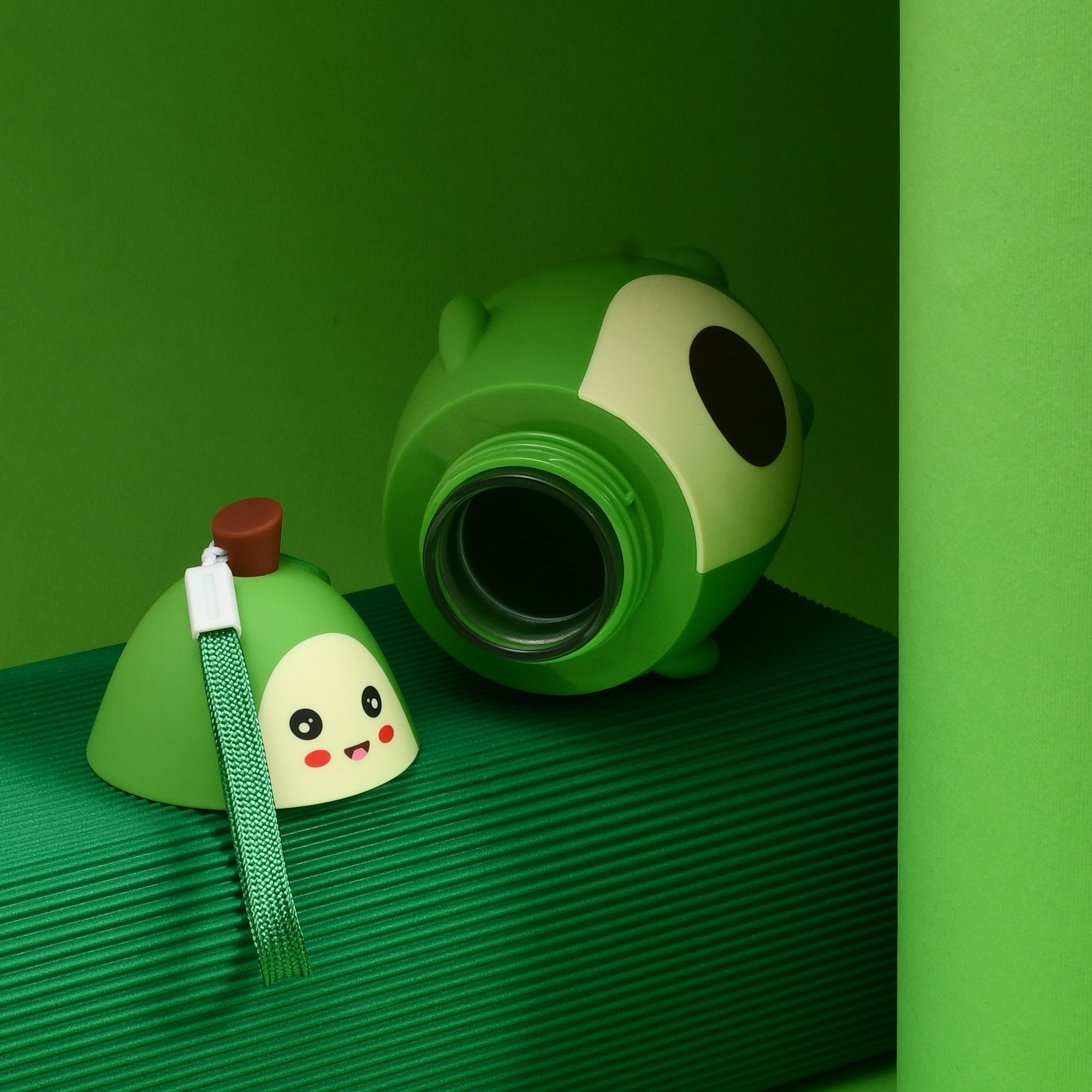 Adorable Avocado-Shaped Green Glass Water Bottle-280mL