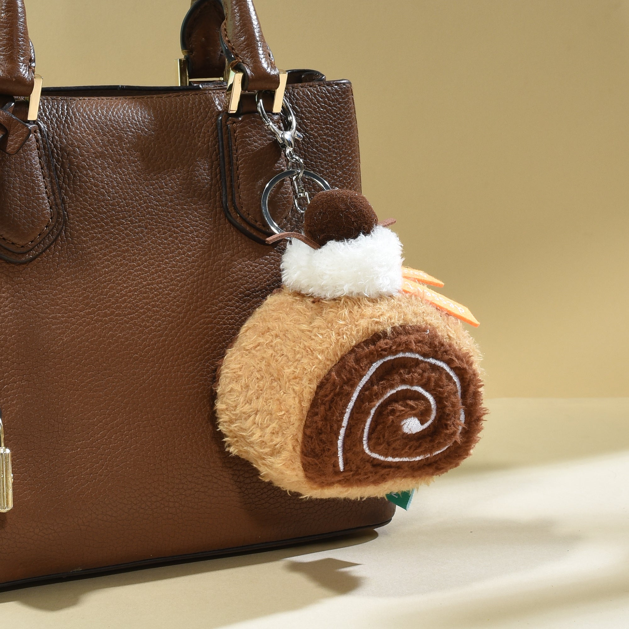 So Tasty Mumuso Swiss Roll Key Chain- Brown